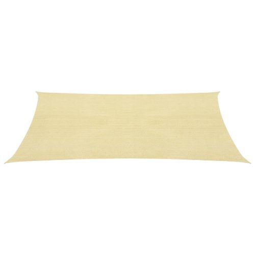Voile d'ombrage 160 g/m² Beige 6x6 m PEHD - Photo n°3; ?>