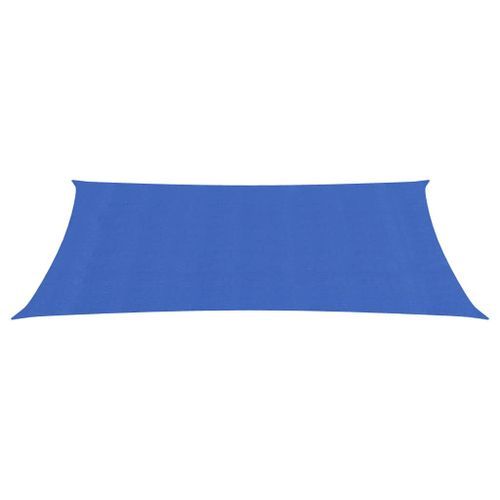 Voile d'ombrage 160 g/m² Bleu 2x5 m PEHD - Photo n°3; ?>