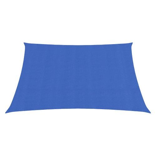 Voile d'ombrage 160 g/m² carré bleu 5x5 m PEHD - Photo n°2; ?>