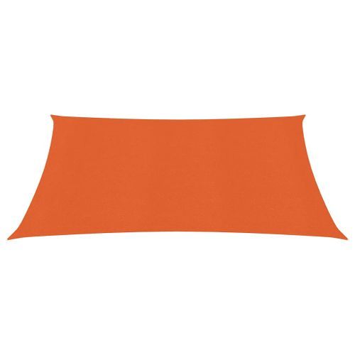 Voile d'ombrage 160 g/m² carré orange 4x4 m PEHD - Photo n°2; ?>