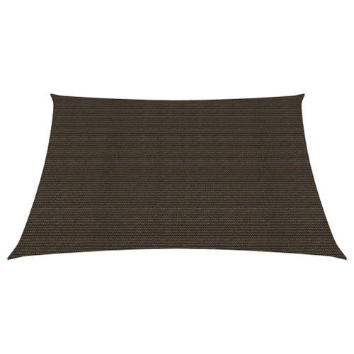 Voile d'ombrage 160 g/m² Marron 2,5x2,5 m PEHD - Photo n°3; ?>