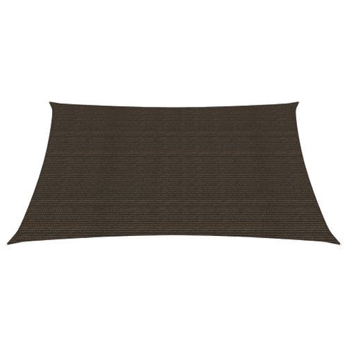 Voile d'ombrage 160 g/m² Marron 2x2,5 m PEHD - Photo n°3; ?>