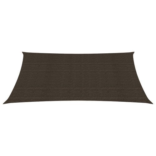 Voile d'ombrage 160 g/m² Marron 2x3,5 m PEHD - Photo n°3; ?>