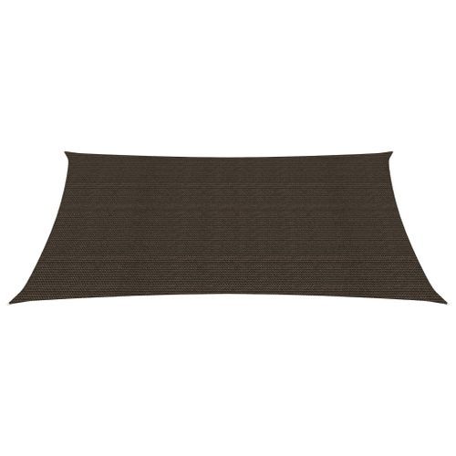 Voile d'ombrage 160 g/m² Marron 3,5x4,5 m PEHD - Photo n°3; ?>