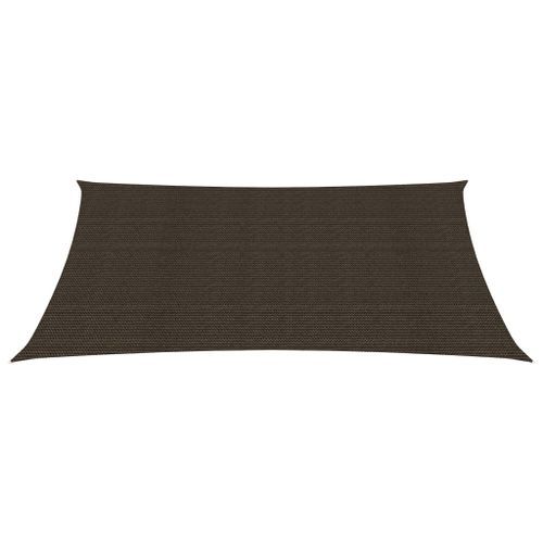 Voile d'ombrage 160 g/m² Marron 3,5x5 m PEHD - Photo n°3; ?>