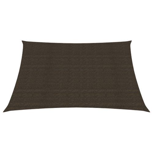 Voile d'ombrage 160 g/m² Marron 3,6x3,6 m PEHD - Photo n°3; ?>