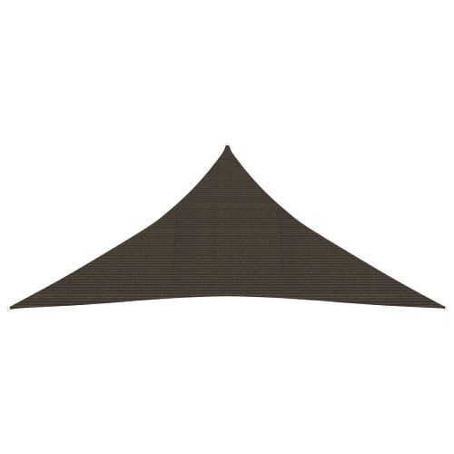 Voile d'ombrage 160 g/m² Marron 3,6x3,6x3,6 m PEHD - Photo n°3; ?>