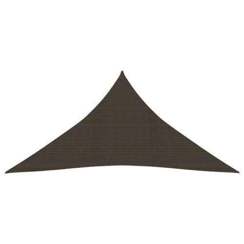 Voile d'ombrage 160 g/m² Marron 3x4x4 m PEHD - Photo n°3; ?>