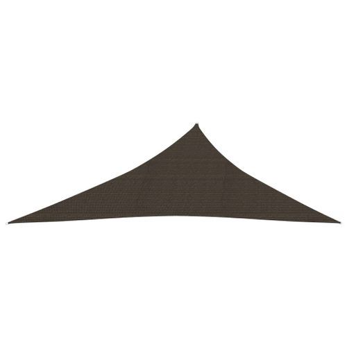 Voile d'ombrage 160 g/m² Marron 4x5x6,8 m PEHD - Photo n°2; ?>