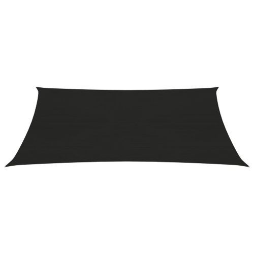 Voile d'ombrage 160 g/m² Noir 2,5x4 m PEHD - Photo n°3; ?>