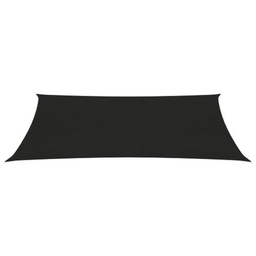 Voile d'ombrage 160 g/m² Noir 2,5x5 m PEHD - Photo n°3; ?>