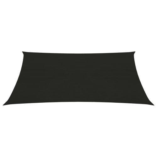 Voile d'ombrage 160 g/m² Noir 2x2,5 m PEHD - Photo n°3; ?>