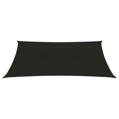 Voile d'ombrage 160 g/m² Noir 3,5x5 m PEHD - Photo n°3; ?>