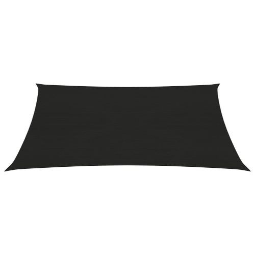 Voile d'ombrage 160 g/m² Noir 3x4 m PEHD - Photo n°3; ?>