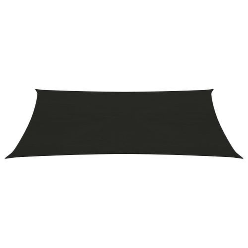 Voile d'ombrage 160 g/m² Noir 4x6 m PEHD - Photo n°3; ?>