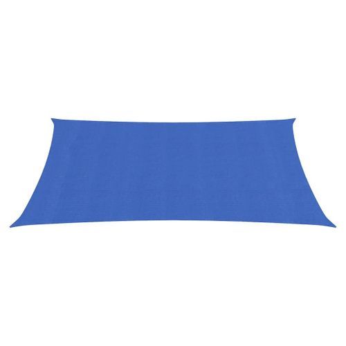 Voile d'ombrage 160 g/m² rectangulaire bleu 2,5x5 m PEHD - Photo n°2; ?>