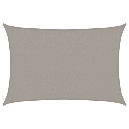 Voile d'ombrage 160 g/m² rectangulaire gris clair 3,5x4,5m PEHD - Photo n°2; ?>