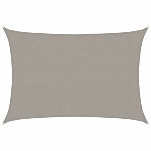 Voile d'ombrage 160 g/m² rectangulaire gris clair 3x4,5 m PEHD - Photo n°2; ?>