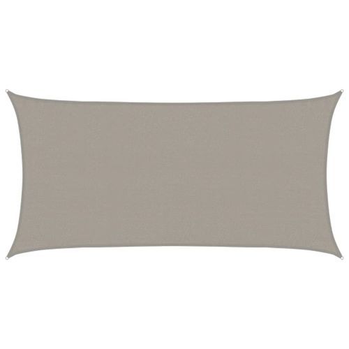 Voile d'ombrage 160 g/m² rectangulaire gris clair 3x6 m PEHD - Photo n°2; ?>