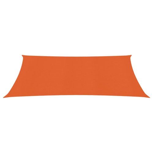 Voile d'ombrage 160 g/m² rectangulaire orange 3x5 m PEHD - Photo n°2; ?>