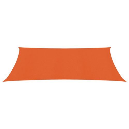 Voile d'ombrage 160 g/m² rectangulaire orange 4x7 m PEHD - Photo n°2; ?>