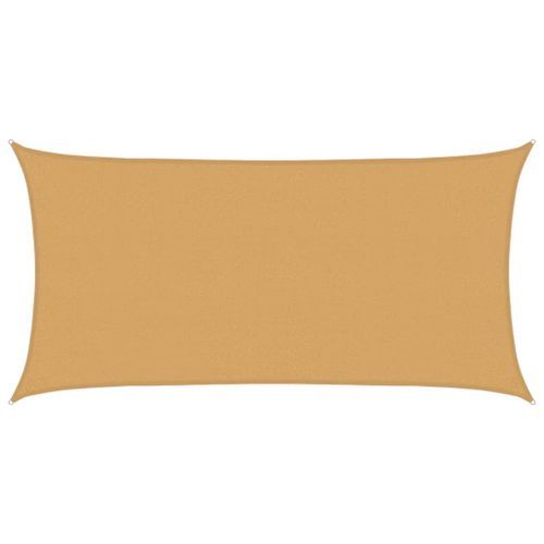 Voile d'ombrage 160 g/m² rectangulaire sable 2,5x5 m PEHD - Photo n°2; ?>