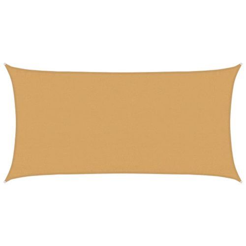 Voile d'ombrage 160 g/m² rectangulaire sable 3x6 m PEHD - Photo n°2; ?>