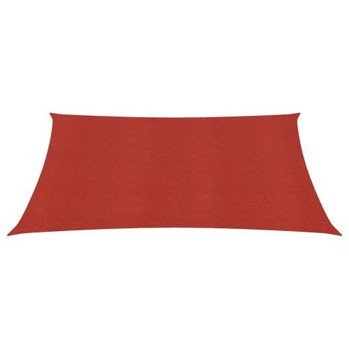 Voile d'ombrage 160 g/m² Rouge 2,5x2,5 m PEHD - Photo n°3; ?>