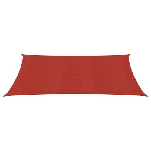 Voile d'ombrage 160 g/m² Rouge 6x7 m PEHD - Photo n°3; ?>