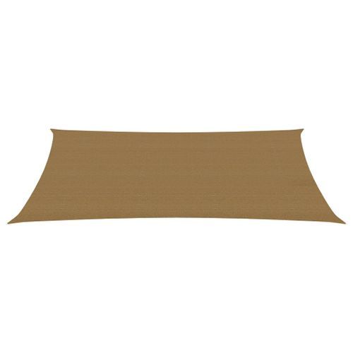 Voile d'ombrage 160 g/m² Taupe 2,5x5 m PEHD - Photo n°3; ?>