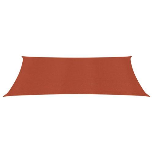 Voile d'ombrage 160 g/m² Terre cuite 2x5 m PEHD - Photo n°3; ?>