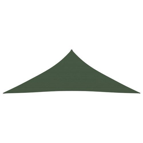 Voile d'ombrage 160 g/m² Vert foncé 3,6x3,6x3,6 m PEHD - Photo n°3; ?>