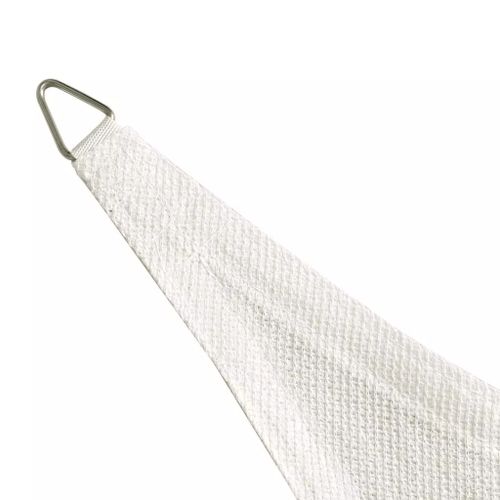 Voile d'ombrage PEHD Triangulaire 5 x 5 x 5 m Blanc - Photo n°3; ?>
