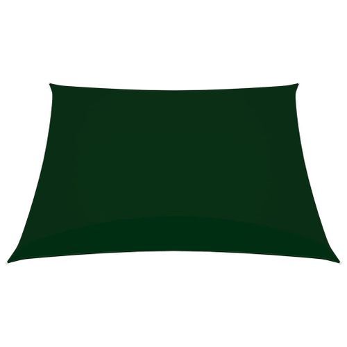 Voile de parasol Tissu Oxford carré 3,6x3,6 m Vert foncé - Photo n°3; ?>