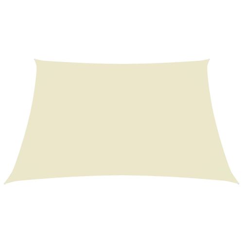 Voile de parasol Tissu Oxford carré 3x3 m Crème - Photo n°3; ?>