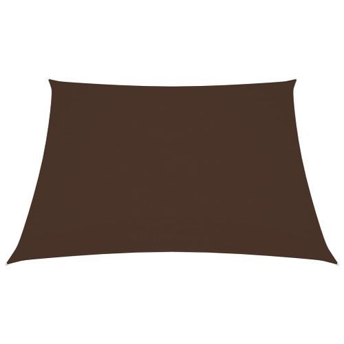 Voile de parasol Tissu Oxford carré 3x3 m Marron - Photo n°3; ?>