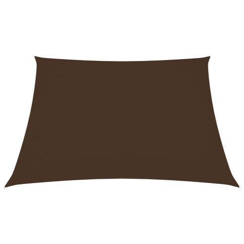 Voile de parasol Tissu Oxford carré 6x6 m Marron - Photo n°3; ?>