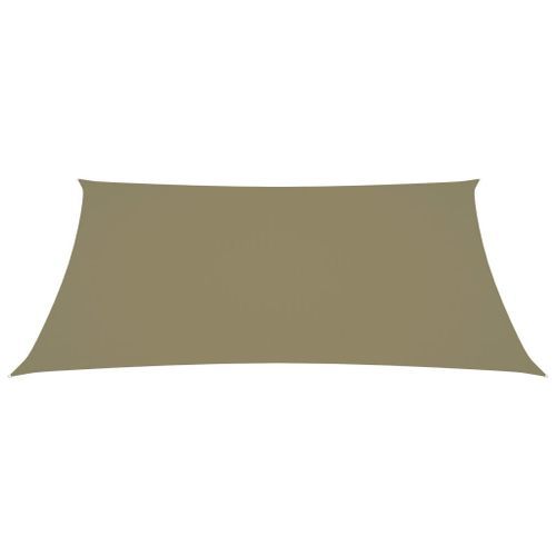 Voile de parasol Tissu Oxford rectangulaire 2,5x4,5 m Beige - Photo n°3; ?>