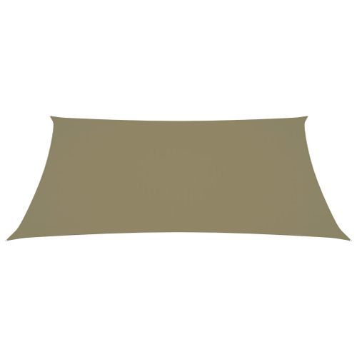 Voile de parasol Tissu Oxford rectangulaire 4x5 m Beige - Photo n°3; ?>