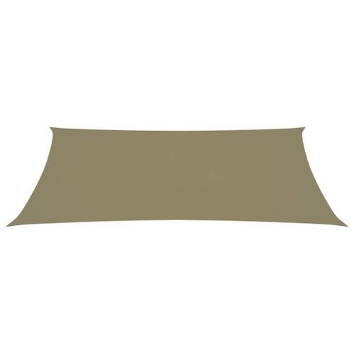 Voile de parasol Tissu Oxford rectangulaire 4x7 m Beige - Photo n°3; ?>