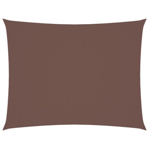 Voile de parasol tissu oxford rectangulaire 6x8 m marron - Photo n°2; ?>