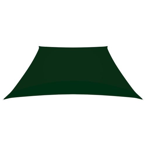 Voile de parasol Tissu Oxford trapèze 3/4x2 m Vert foncé - Photo n°3; ?>