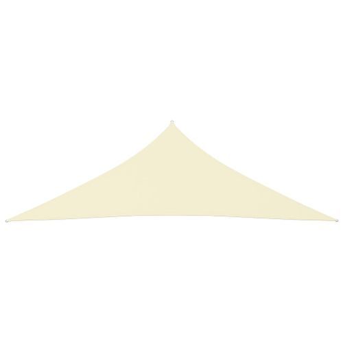 Voile de parasol Tissu Oxford triangulaire 2,5x2,5x3,5 m Crème - Photo n°3; ?>