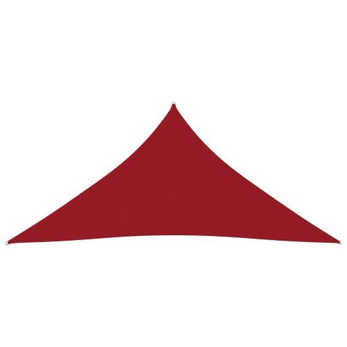 Voile de parasol Tissu Oxford triangulaire 3,6x3,6x3,6 m Rouge - Photo n°3; ?>