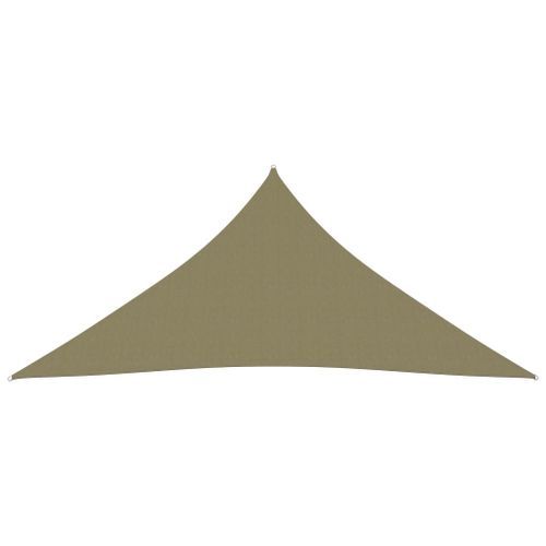 Voile de parasol Tissu Oxford triangulaire 3x3x3 m Beige - Photo n°3; ?>