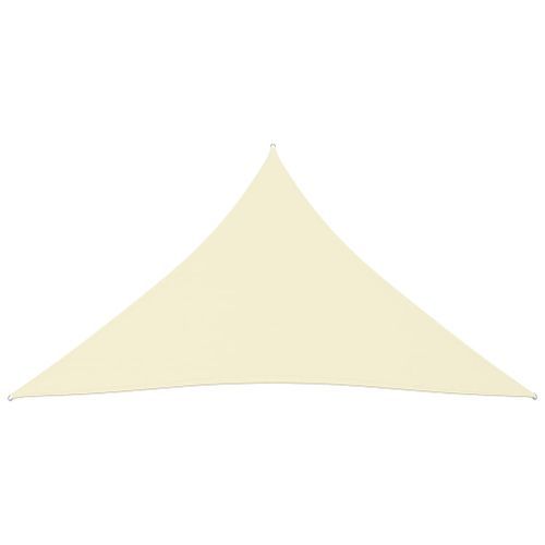 Voile de parasol Tissu Oxford triangulaire 3x3x3 m Crème - Photo n°3; ?>