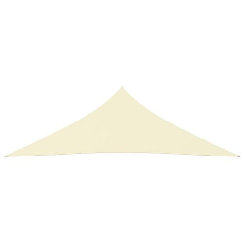 Voile de parasol Tissu Oxford triangulaire 3x3x4,24 m Crème - Photo n°3; ?>