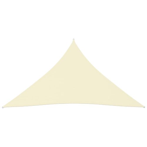 Voile de parasol Tissu Oxford triangulaire 3x4x4 m Crème - Photo n°3; ?>