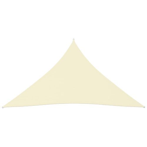 Voile de parasol Tissu Oxford triangulaire 4,5x4,5x4,5 m Crème - Photo n°3; ?>