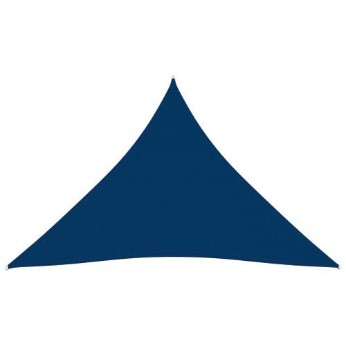 Voile de parasol Tissu Oxford triangulaire 4x4x4 m Bleu - Photo n°3; ?>